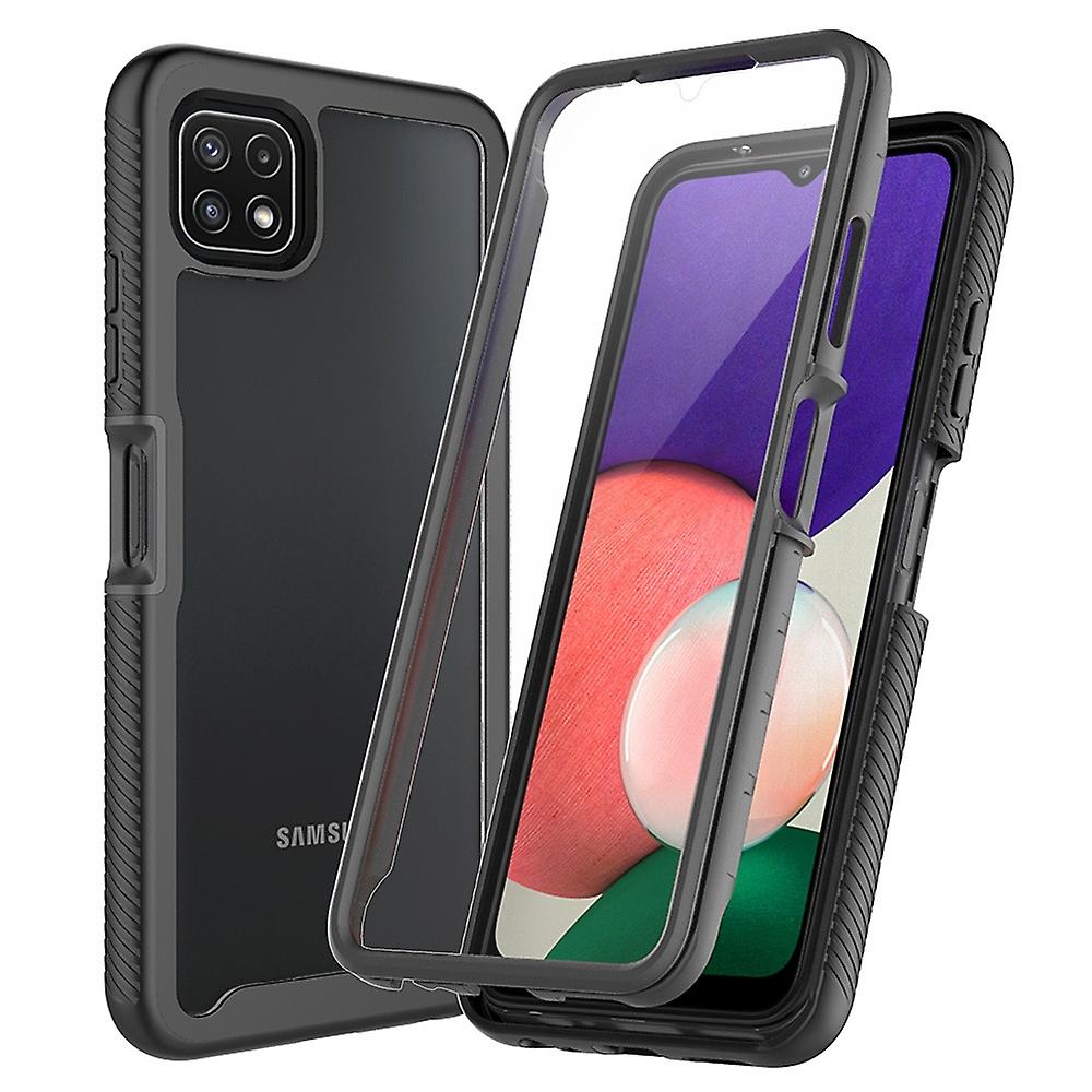 For Samsung Galaxy A22 5G (EU Version) 3-in-1 Full Coverage Phone Case Cover with PET Screen Protect