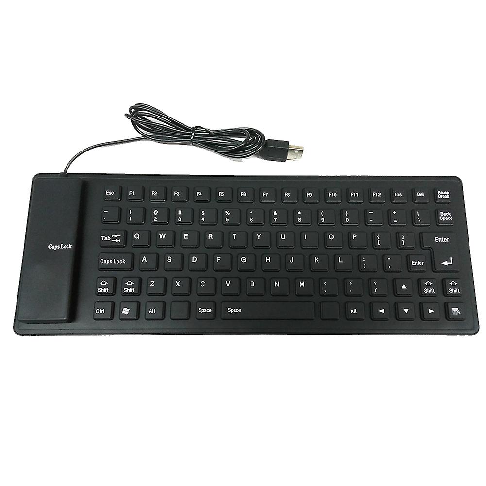 85 Keys USB Wired Waterproof Folding Silicone Keyboard for PC Laptop Notebook