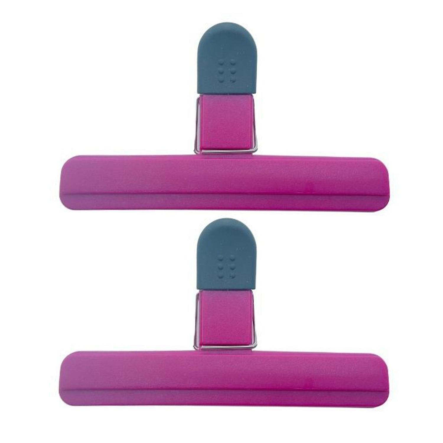 ZHOUBA 2Pcs Sealing Clamp Strong Spring Concave-convex Groove Snack Pocket Nuts Storage Pouch Sealin