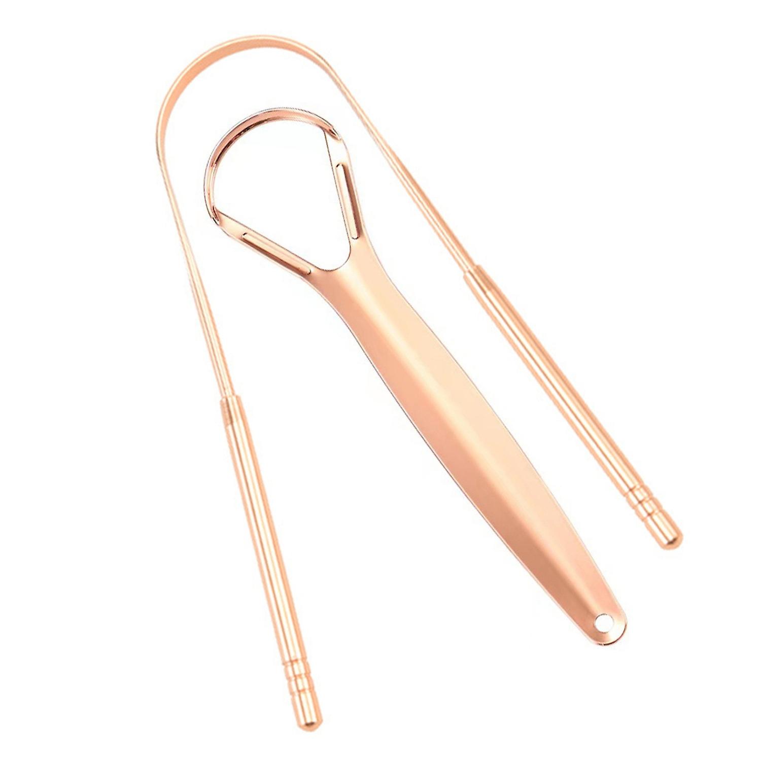 Stainless Steel Tongue Scraper Achieve Maximum Cleaning Anti-slip Handle Smooth Surface Semicircle