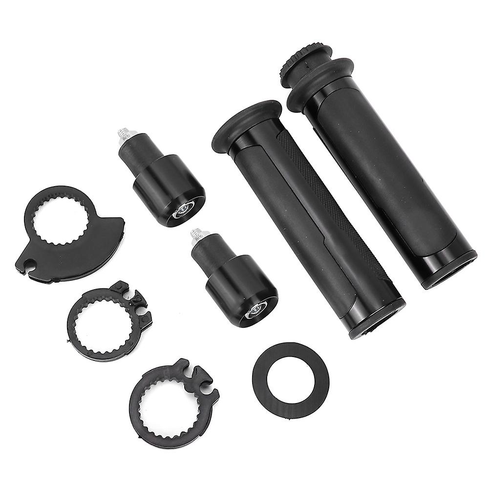 Motorcycle Aluminum Rubber Handle Bar Hand Grip Modification AccessoryBlack