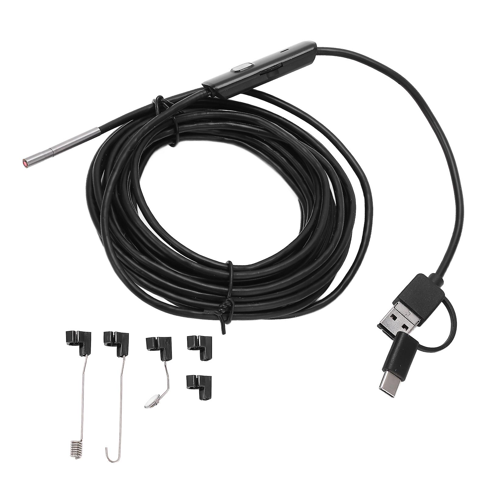 AN100‑3.9 3.9mm Endoscope High Definition Inspection Camera Pipeline Mobile Phone LED Borescope for Car IndustryHard Wire 3.5m / 11.5ft