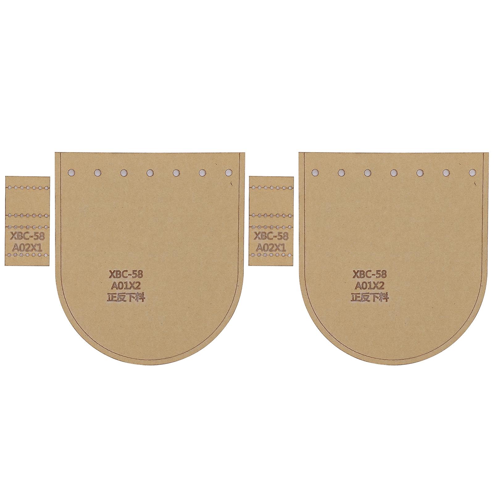 2 Sets Clear Acrylic Wallet Pattern Stencil Template Drawings Set Leather Hand Craft DIY Tool