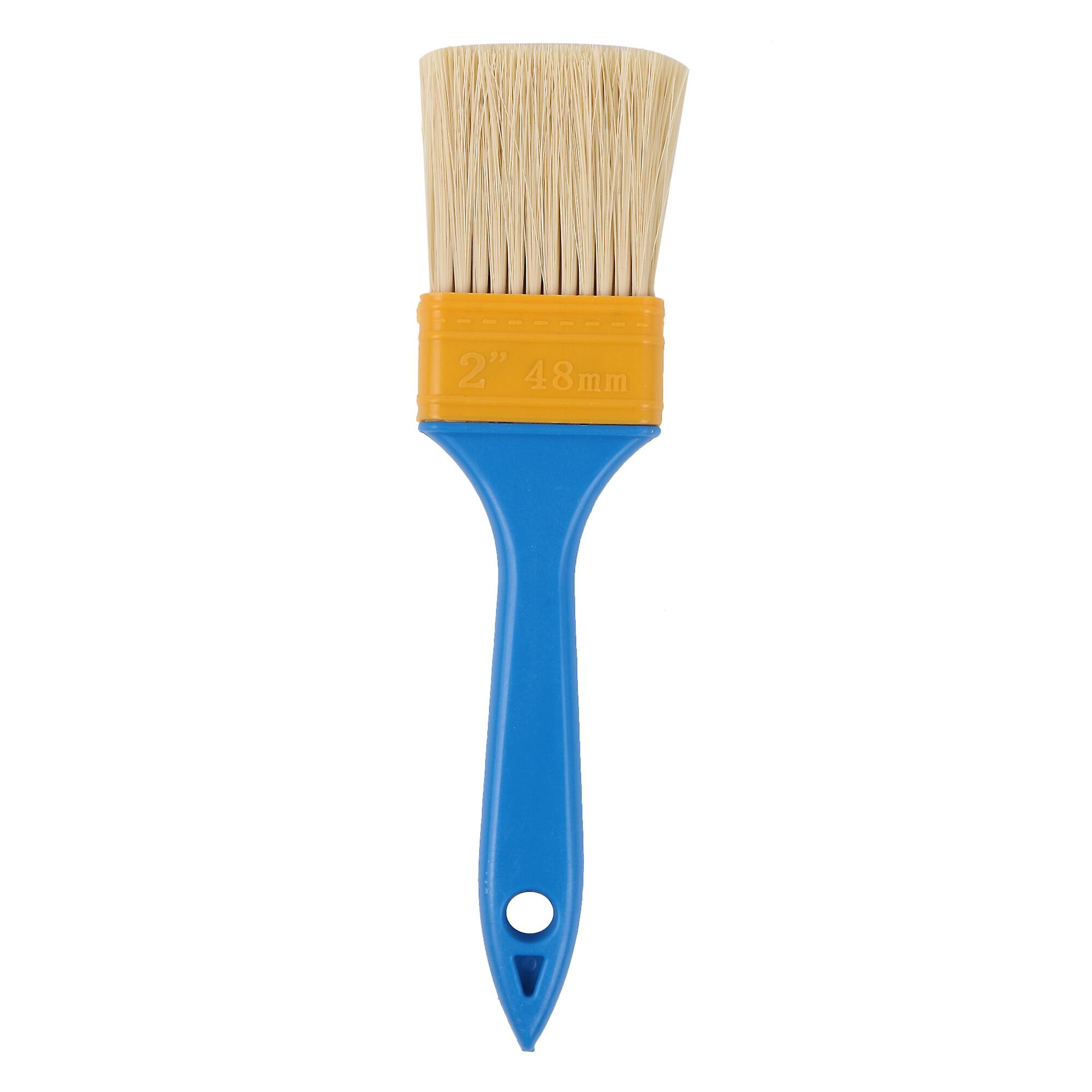 Flat Paint Brush w/ Blue Plastic Handle for Professional Painter 2 Inch