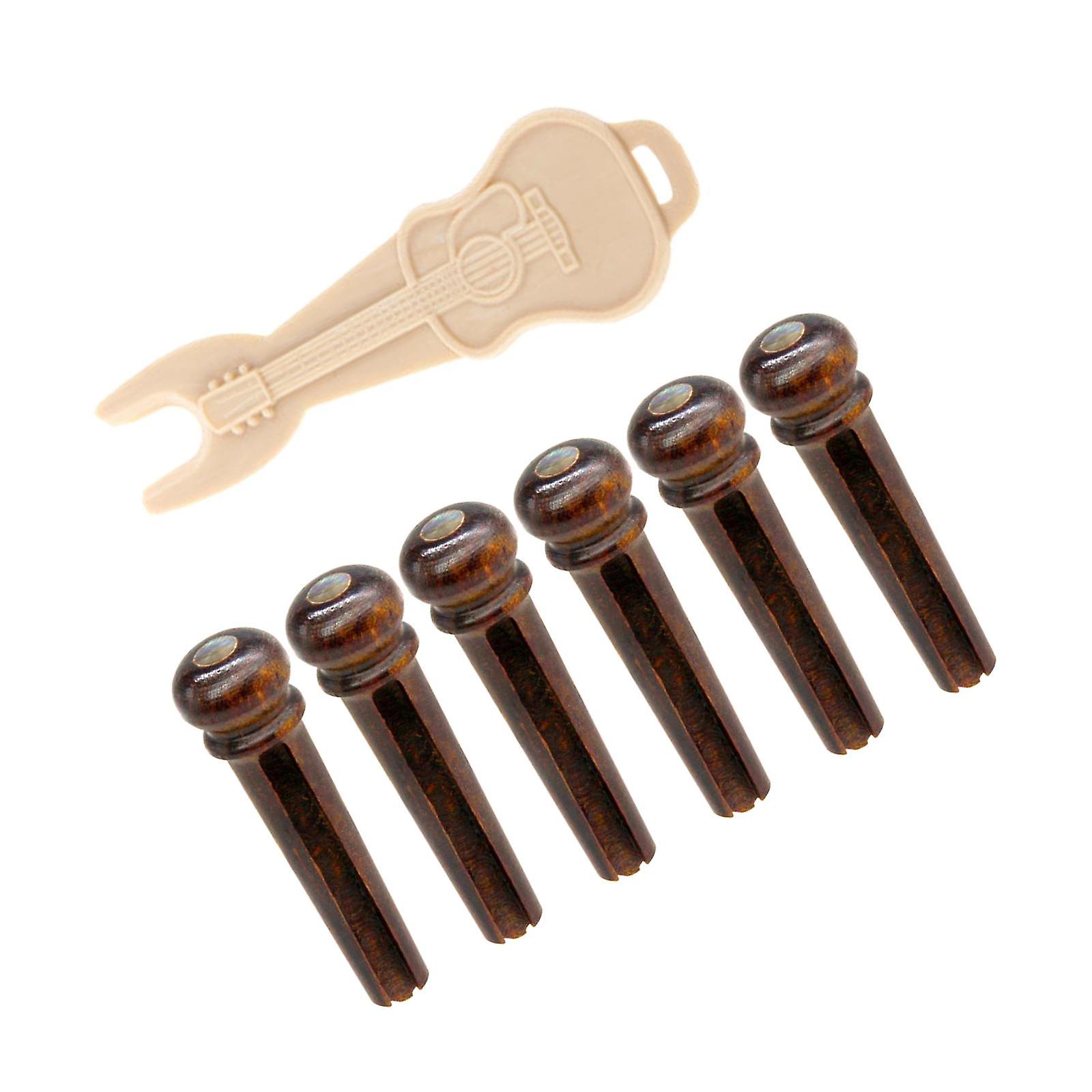6 Pieces Bridge Pins Guitar Fixed String Nails Musical Instrument Accessories Luthier DIY Accs Spare Part Guitar Bridge Pins