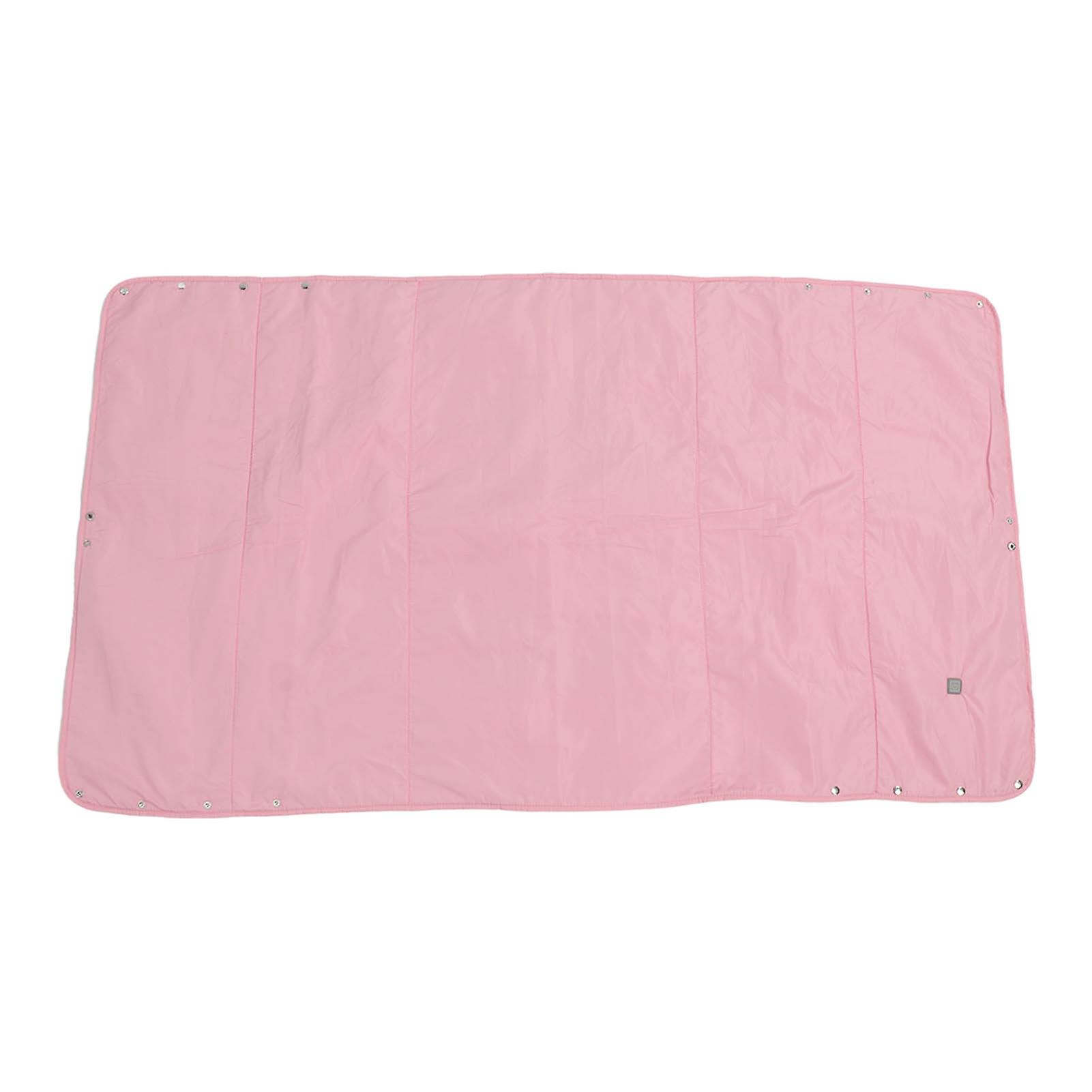Electric Heated Blanket 3 Heating Levels Wearable Heated Blanket Washable Reusable Foldable Cotton Heated Throw for Travel Pink 
