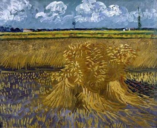 Wheat Field with Sheaves Poster