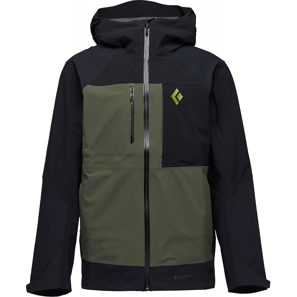 Men's Black Diamond Recon Pro Stretch Shell / Blk/Green / S