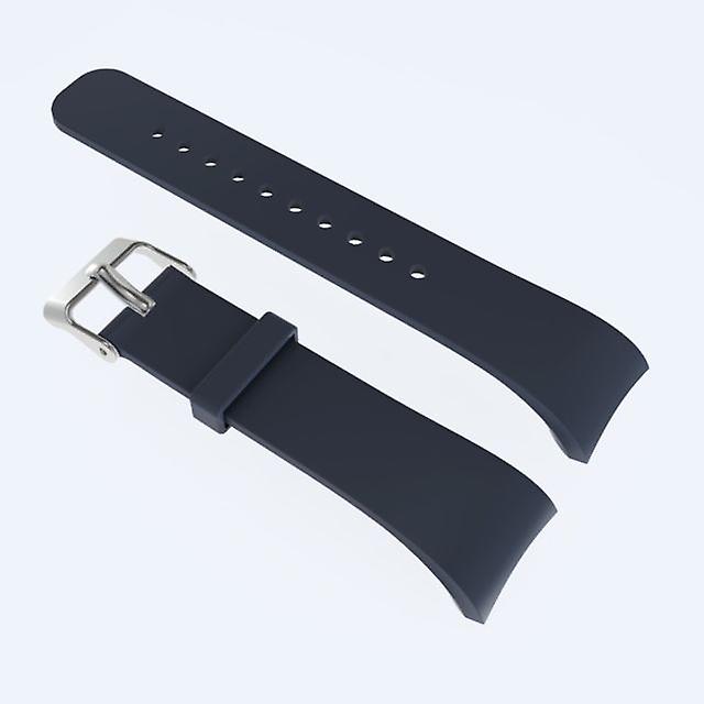Solid colour leather watch strap for Galaxy Gear Fit2 R360 (Grey)