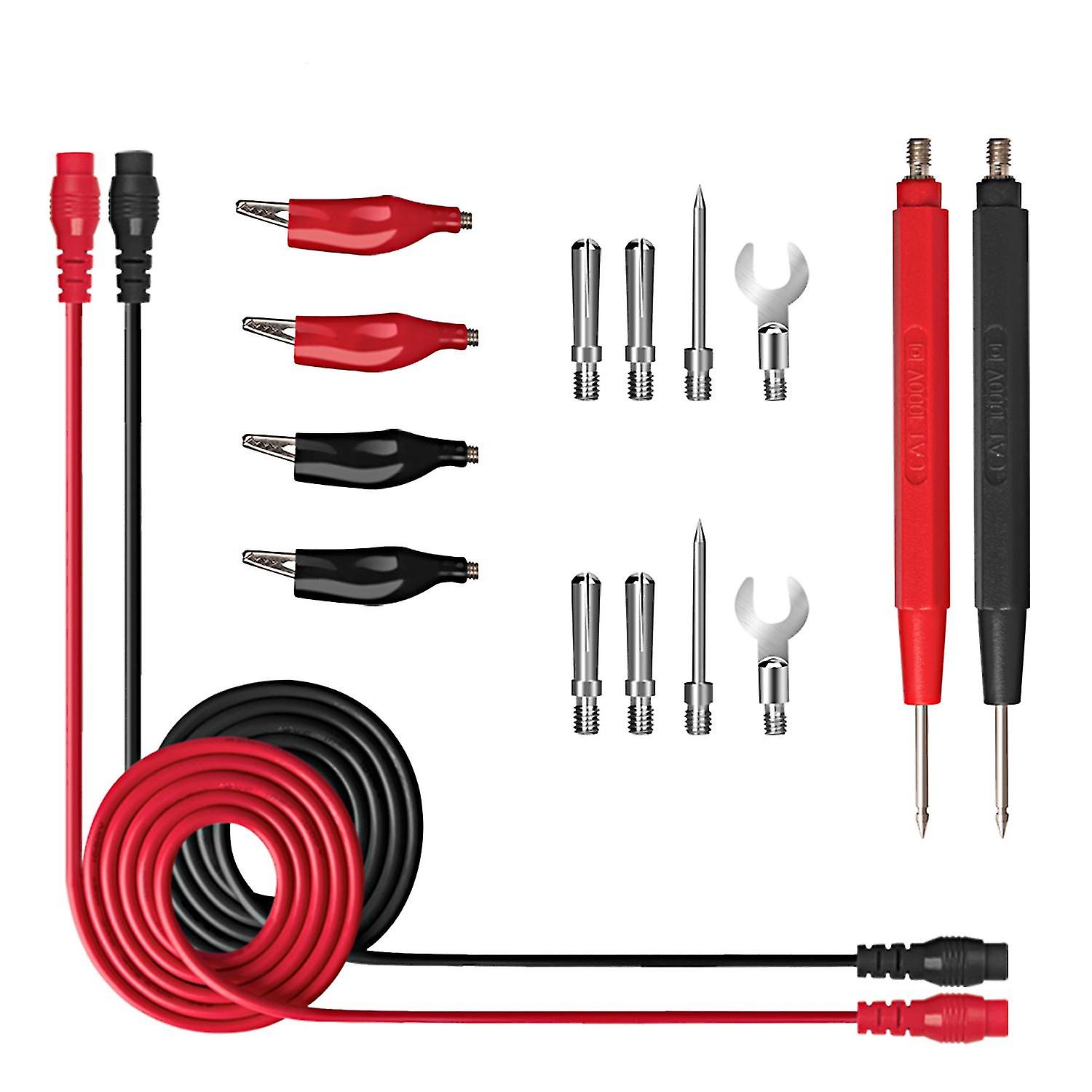 16Pcs Multifunctional Digital Test Lead Set Super Sharp Tips Silicone Test Lines Electronic Test Pro