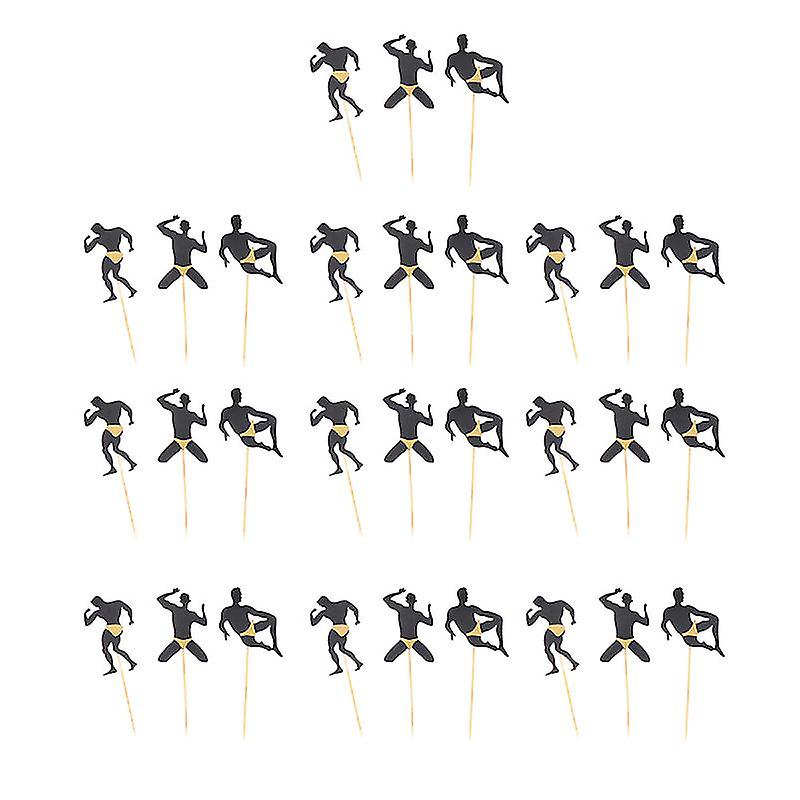 36pcs Muscular Man Cake Toppers