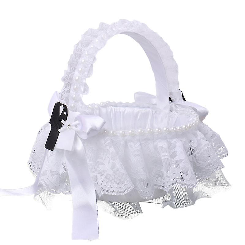Cloth Lace Basket For Wedding Use