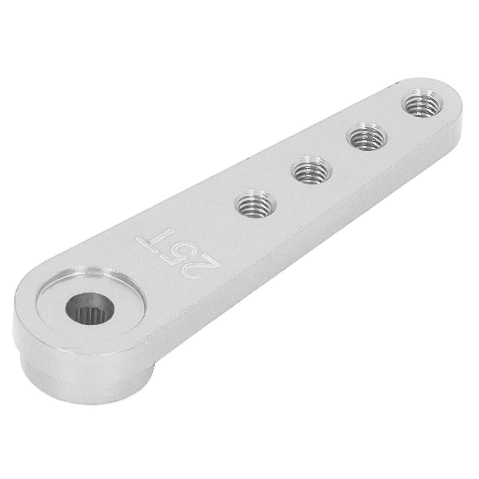 Σερβοβραχίονας 1/8 1/10 Universal Longened 25T μονής όψης Steering Αλουμίνιο Servo Horn Ασημί