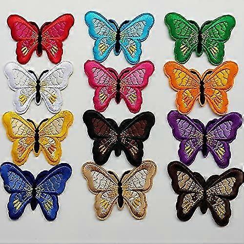 12 Stück Schmetterling sortierte Bügel- oder Aufnäh-gestickte Patch-Motiv-Applikationspatches