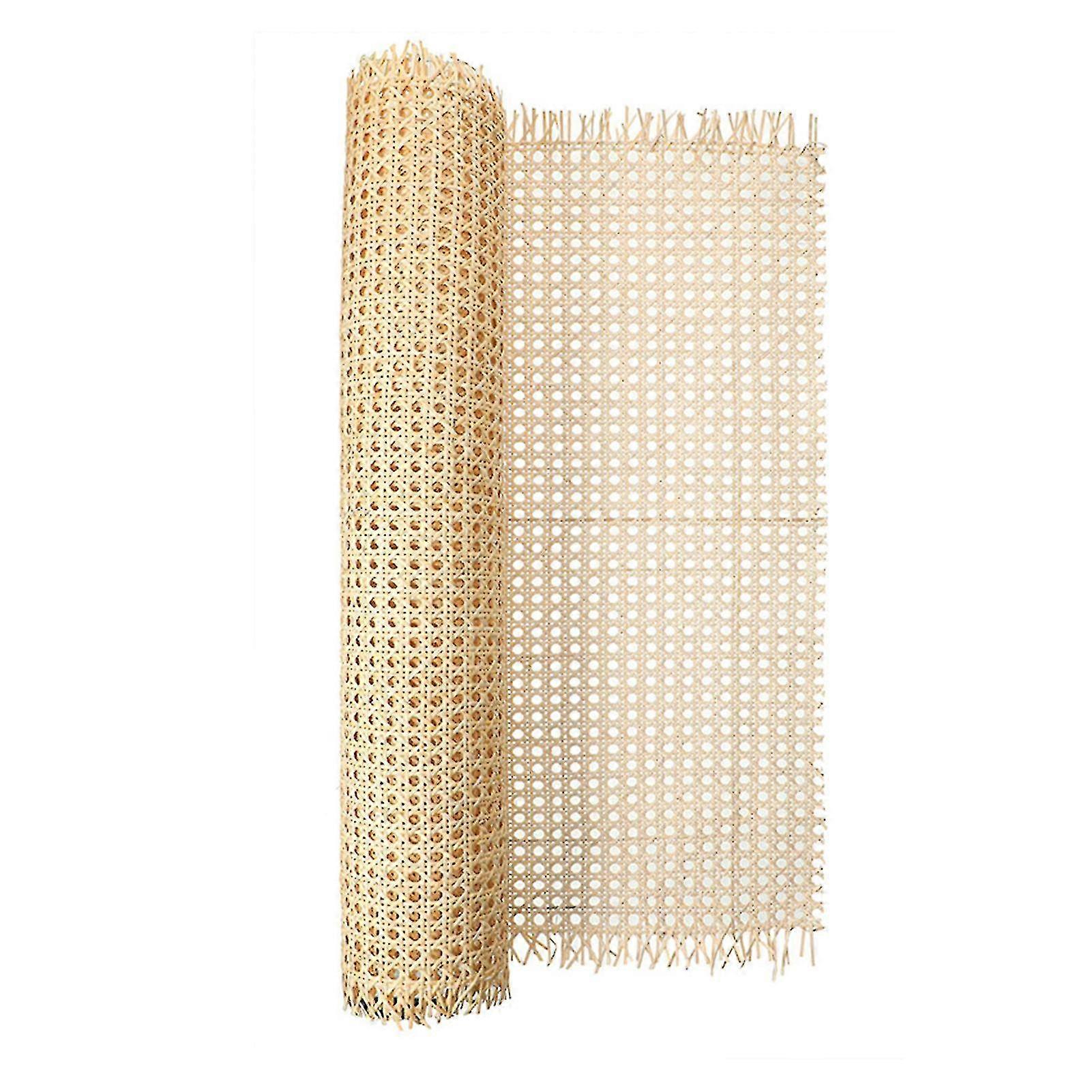 Naievear 1 Roll Imitation-rattan Net Burr Free Decorative Sturdy Caning Projects Making Simulation Rattan-webbing Ribbon For Home