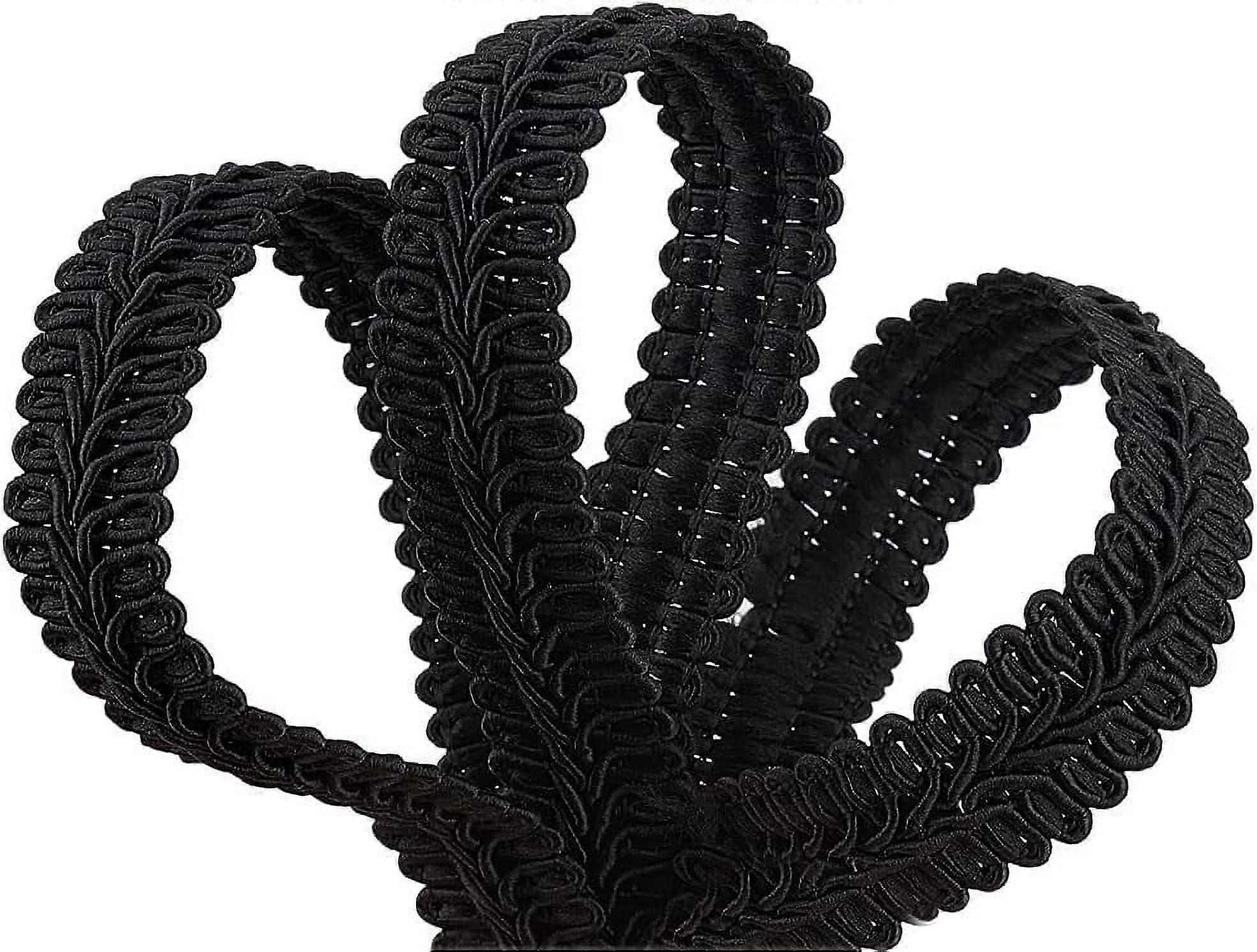 11 Yards 5 8 inch Black Braid Trim Polyester Woven Braid Trim Centipede Decorative Gimp Trim Basic Trim