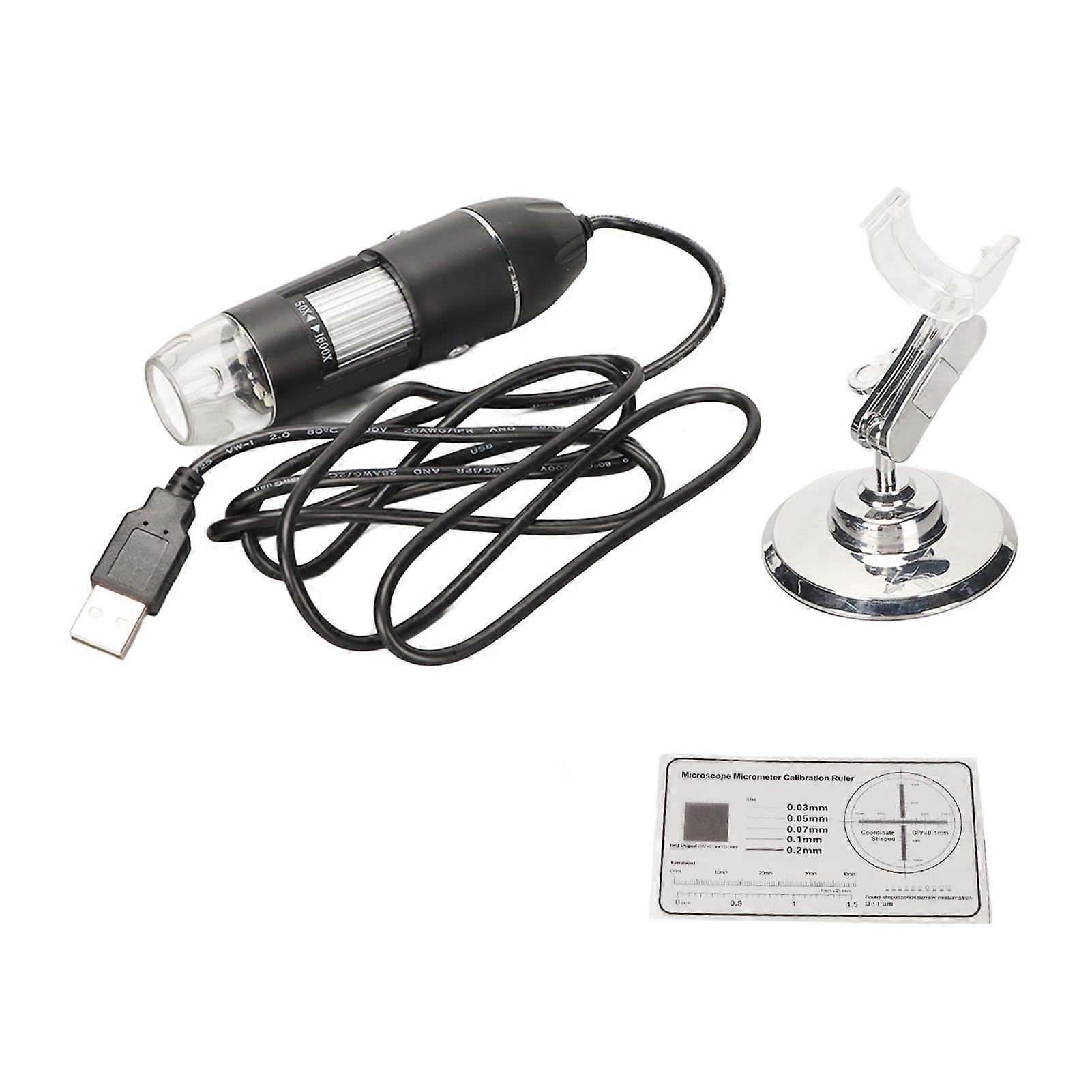 Digitale Microscoop 50X?1600X Draagbare Pocket Handheld USB-microscopen met 8 LED voor Windows