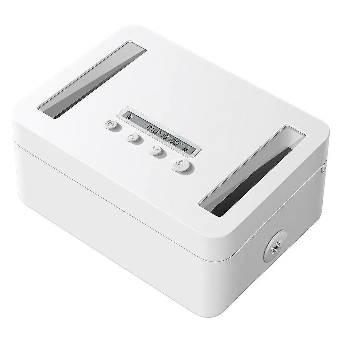 Metal Timed Lock Box,Time Lock Box with Child Lock and LED Display,Self-Control Timer Locker for Ph