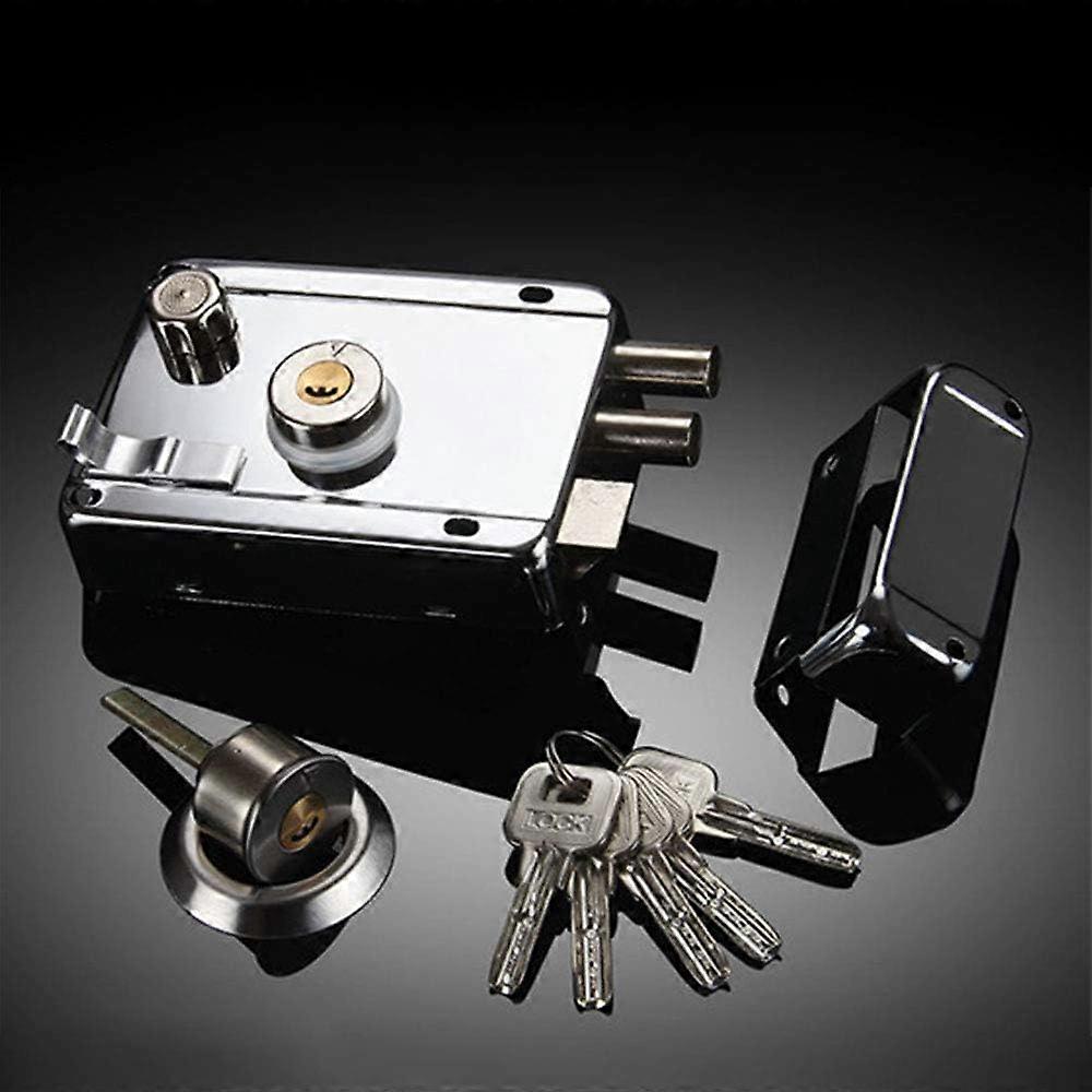 External Door Lock Night Latch Push Sliding Gate Lock High Security with 5 Keys