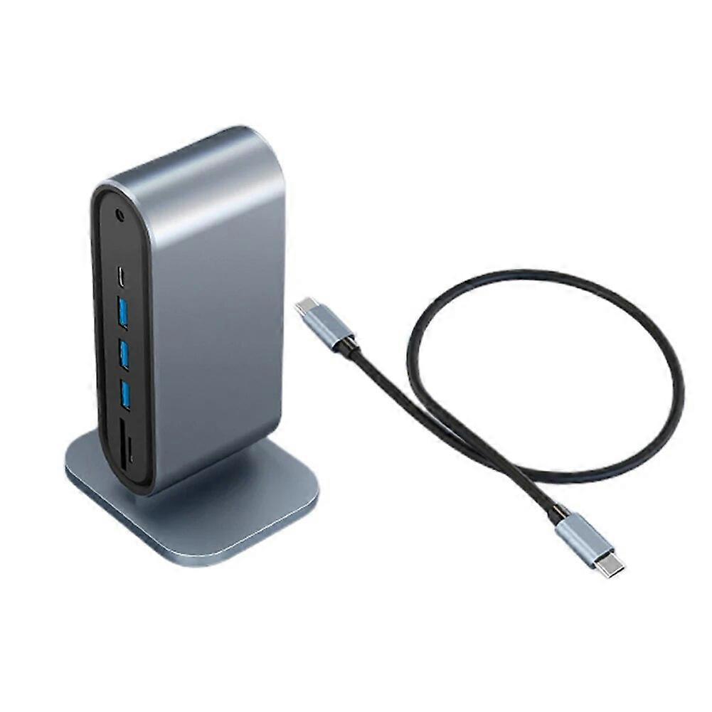 12 In 1 USB C Hub Docking Station for MacBook Pro Type C Hub to 4K HDMI compatible RJ45 VGA USB 3.0 TF SD 100W PD Power Adapter