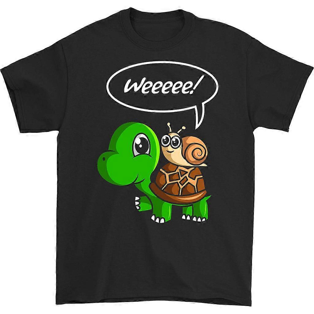 Snail Riding Turtle T-shirt