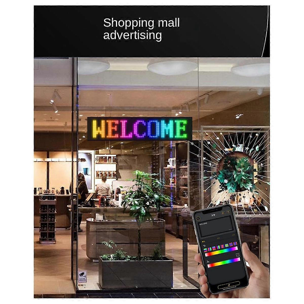LED Matrix Panel Programmierbarer flexibler Bildschirm IP65 Display Animation Nachricht Scrolling Sign APP Steuerung Autos Shop Bar, C