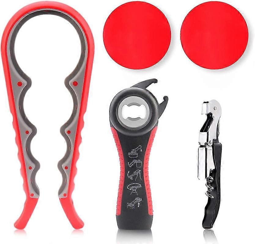 5 Pack Bottle Opener Jar Opener For Weak Hands