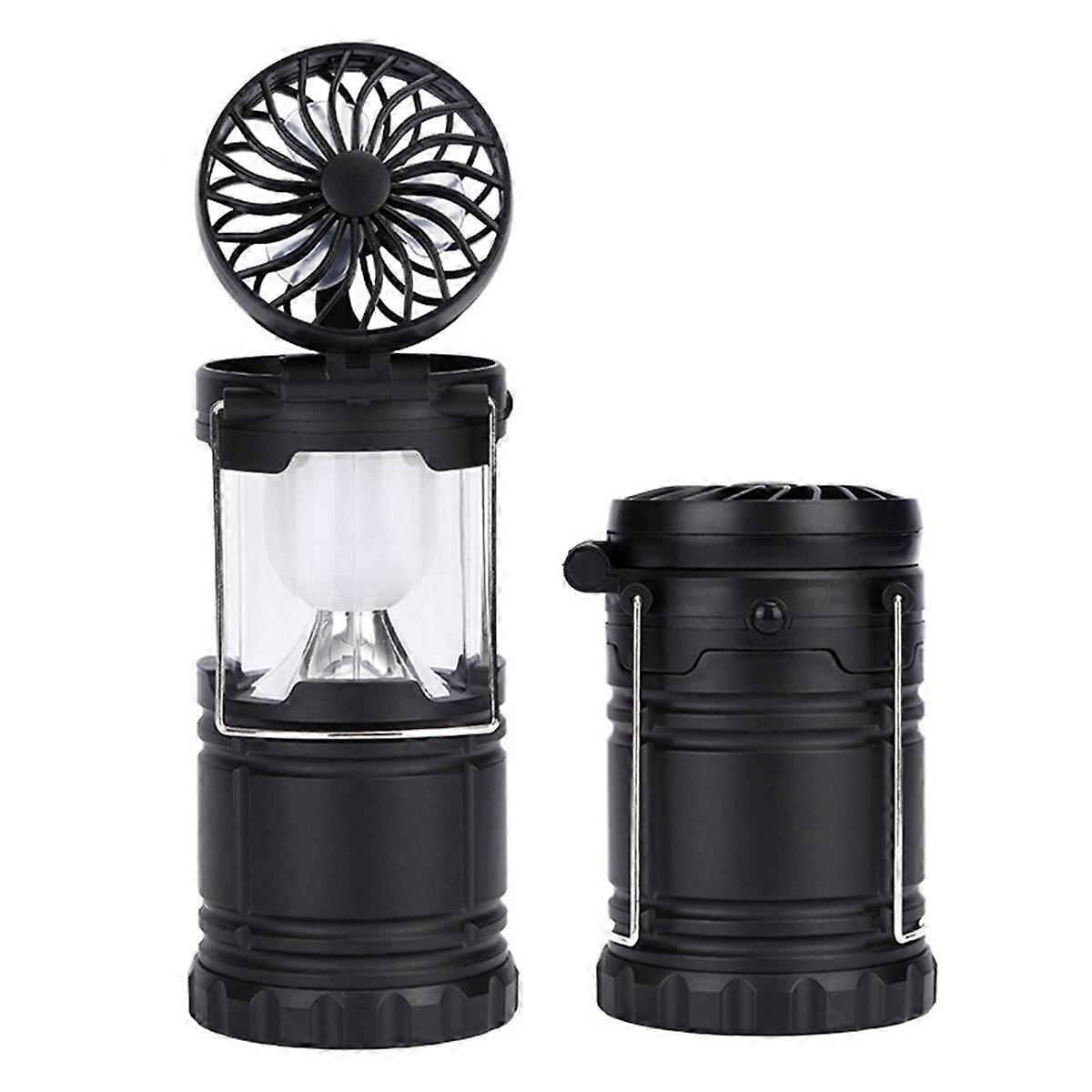 Outdoor LED Lanterns, Collapsible Camping Lantern with Fan, Bright Battery Powered Hanging Lanterns