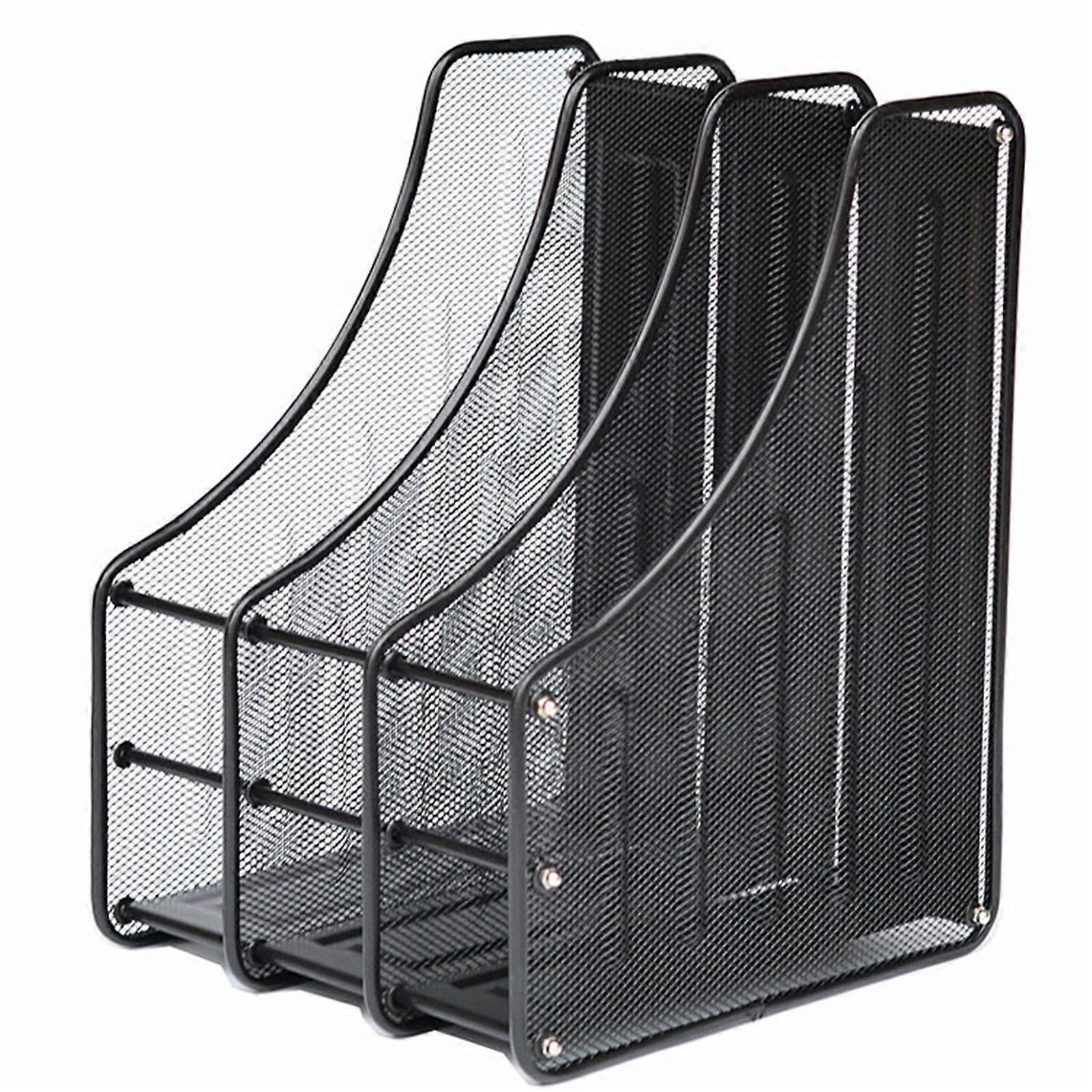 File Holder Large Capacity Order Storage Metal File Folder Organizers for Office School Home Triple