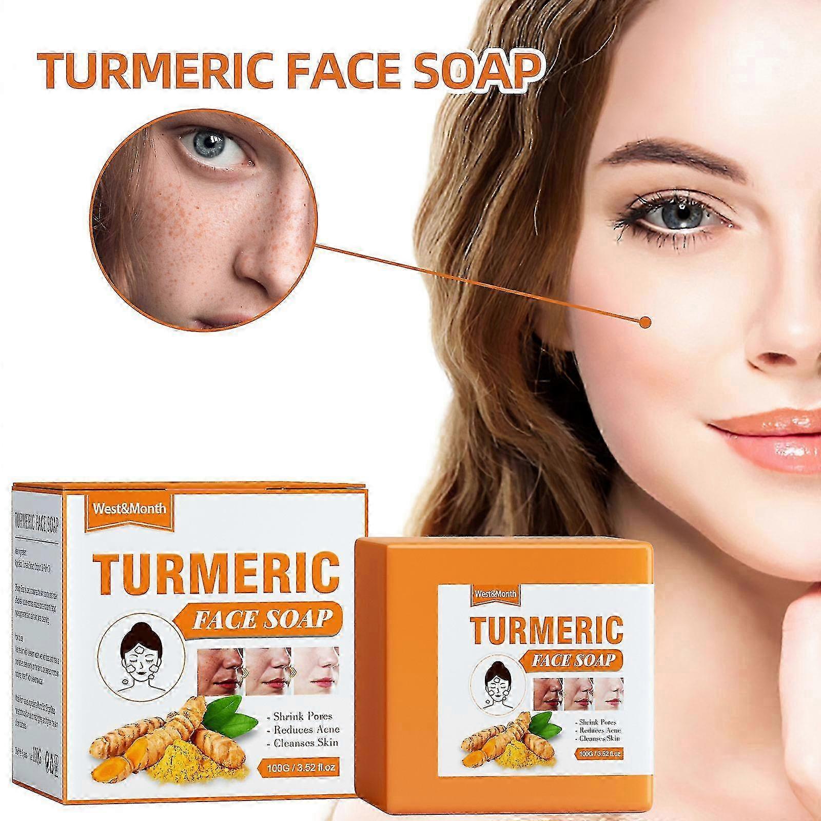 100g Turmeric Soap Natural Handmade Soap Clean Oil Control Removal Acne Skin Care Soap