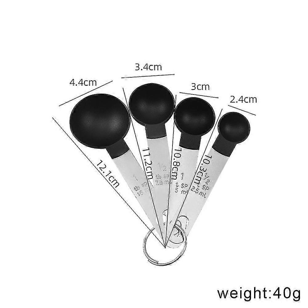 Measuring Cups And Spoons Set, 8 Piece Stackable Stainless Steel Handle Accurate Tablespoon For Measuring Dry And Liquid Ingredients Small Teaspo