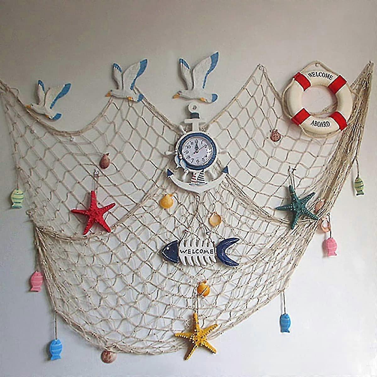 beach sign with fishing net ZUEXT 2 PCS 80x40 Inch Black Decorative Net, Wall Photo Hanging This pack includes three natural cotton fish nets 100+ Fishing Net Pictures |
