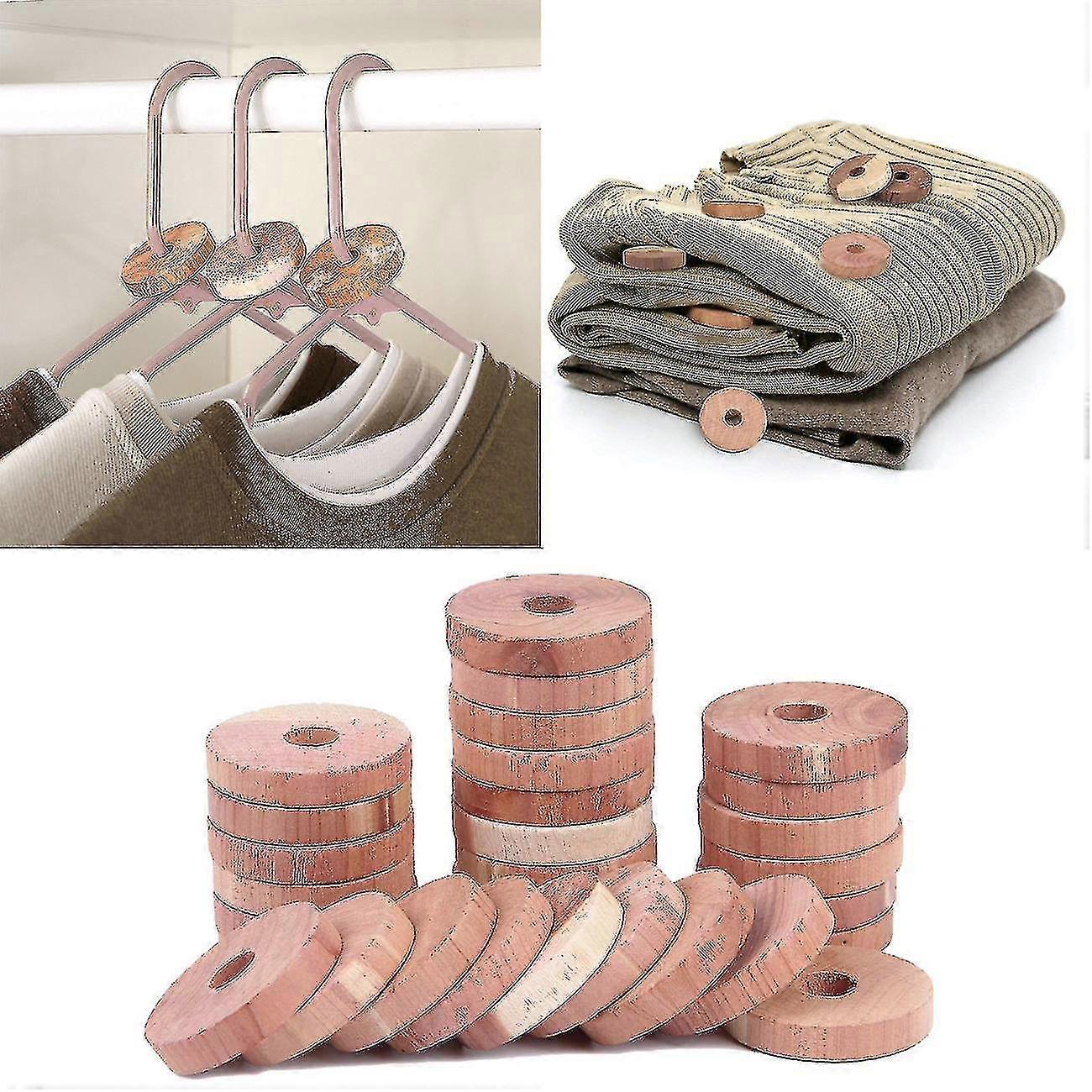 30 Pcs Aromatic Cedar Blocks For Clothes Storage, 100% Natural Cedar