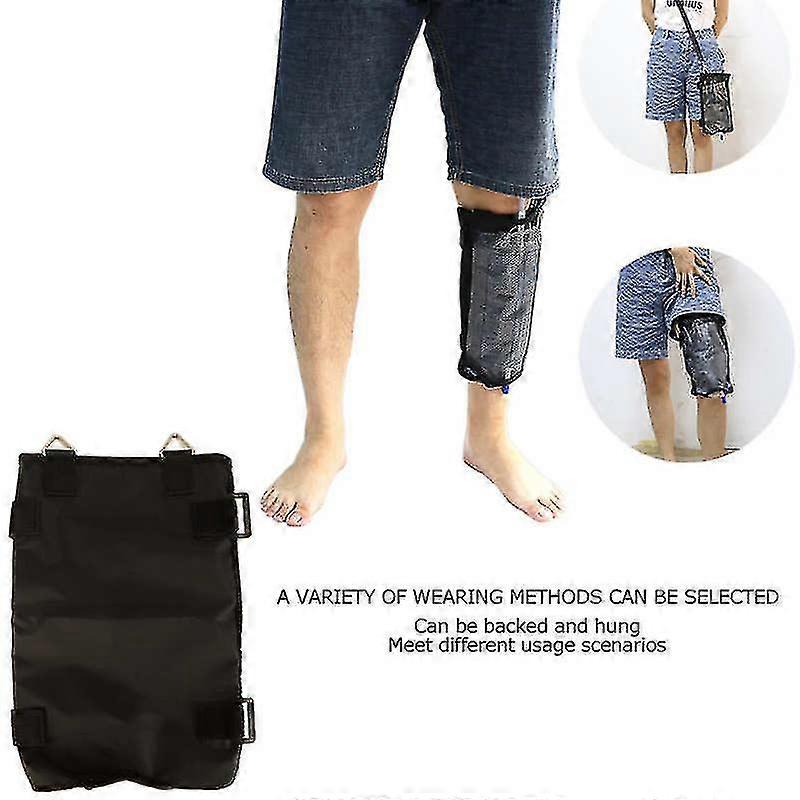 2000 مل كيس بول يمكن ارتداؤه جمع الذكور كيس البول قمع بول حامل شبكة سوداء طرق النسيج لكبار للبولية