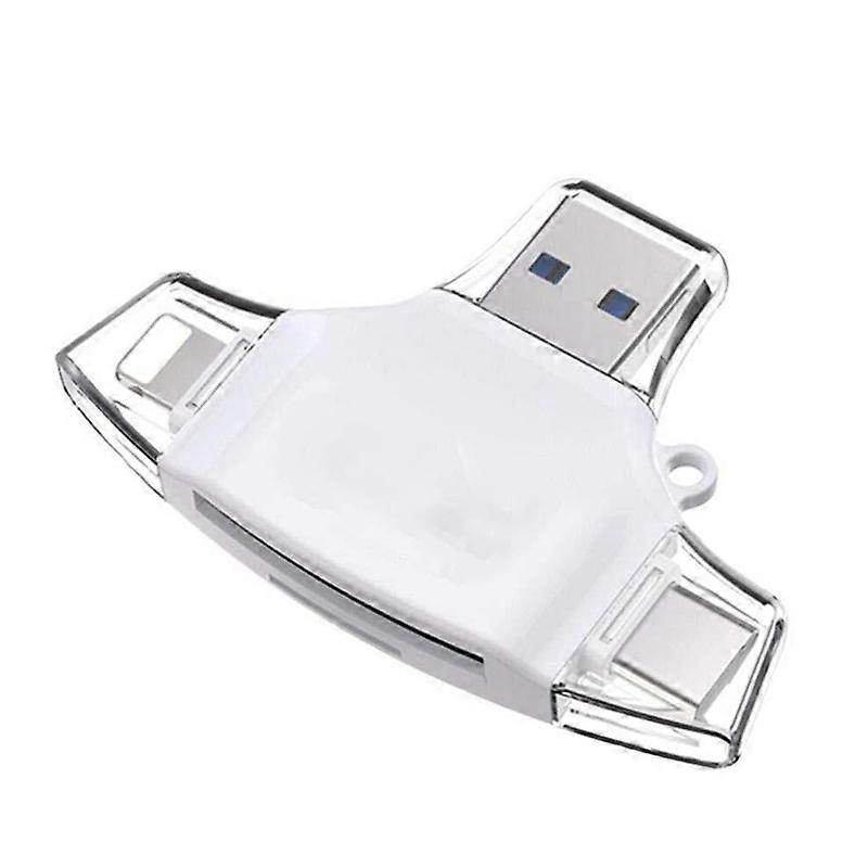 4 in 1 Multifunction USB Type C TF Card Reader Adapter for iOS Android Phone