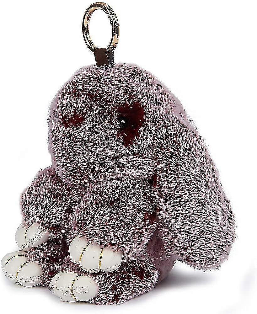 Rabbit Shaped Faux Fur Keychain Can Be Used As A Pendant. Decorative Or