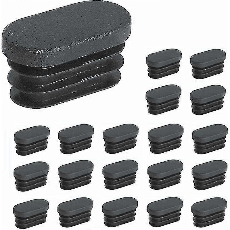 プラスチック家具レッグキャップオーバルチェアレッグキャッププラスチック家具レッグキャップオーバルトランポリンチェアキャップ20個(15x30mm)