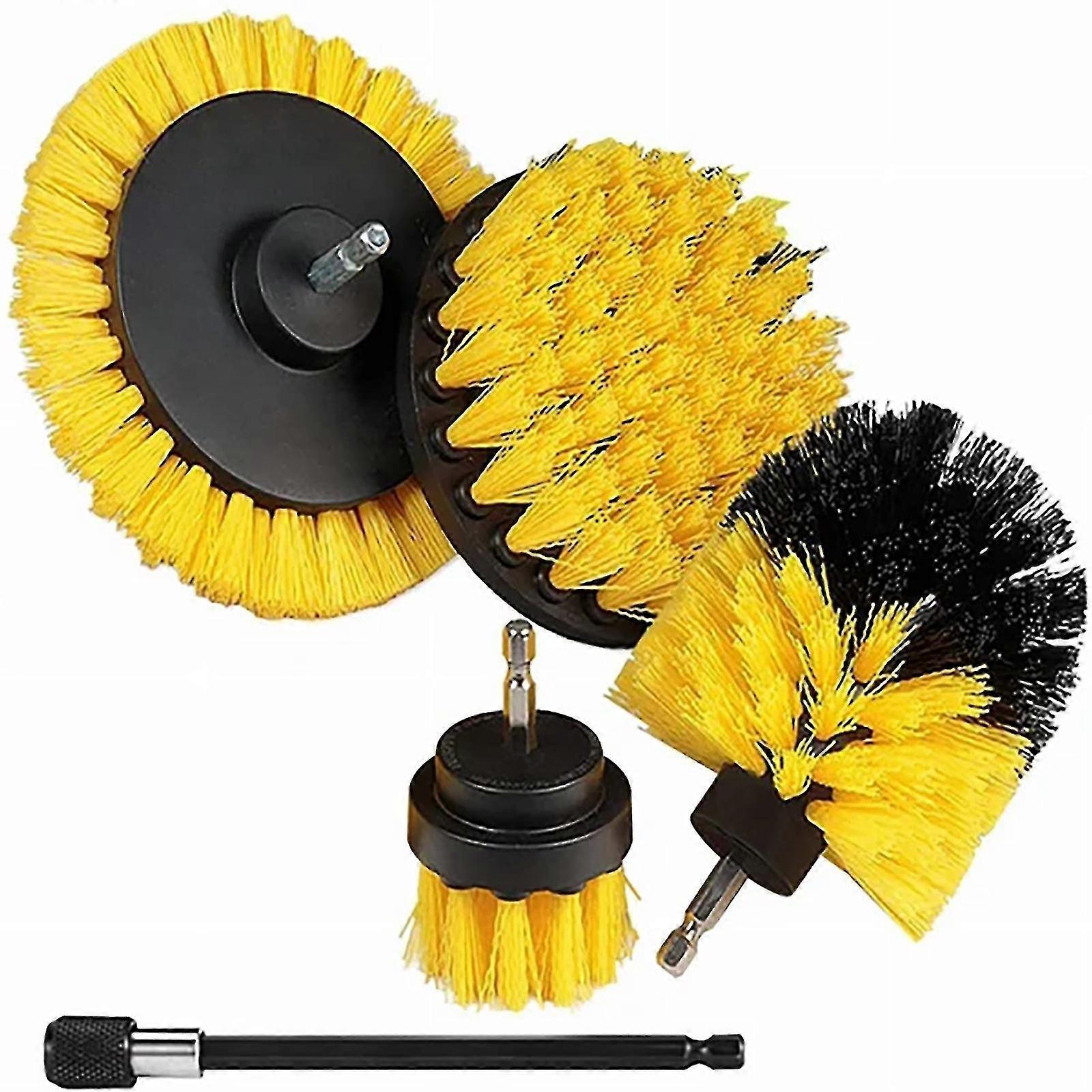 Peelingbürsten für Bohrer 4er-Pack Gelb
