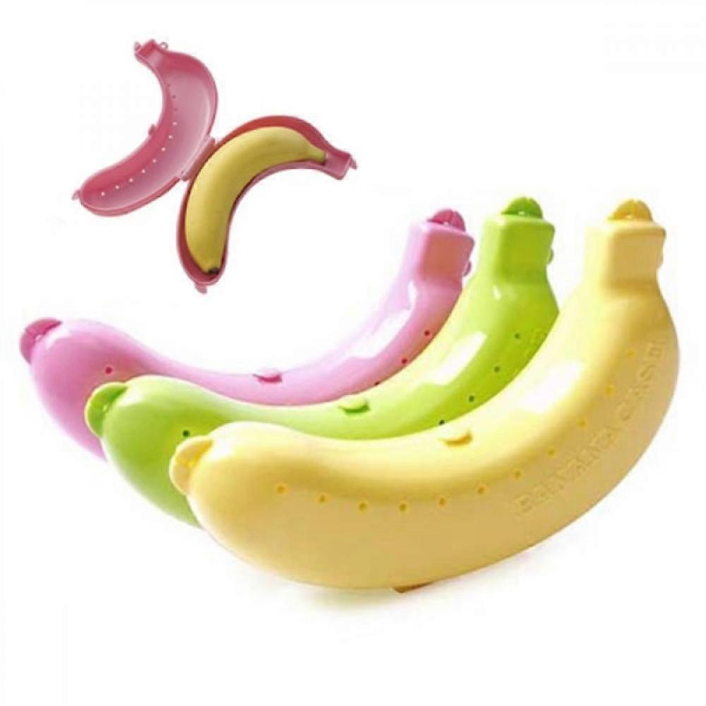 3-Pack Outdoor Banana Protector Lunch Fruit Box