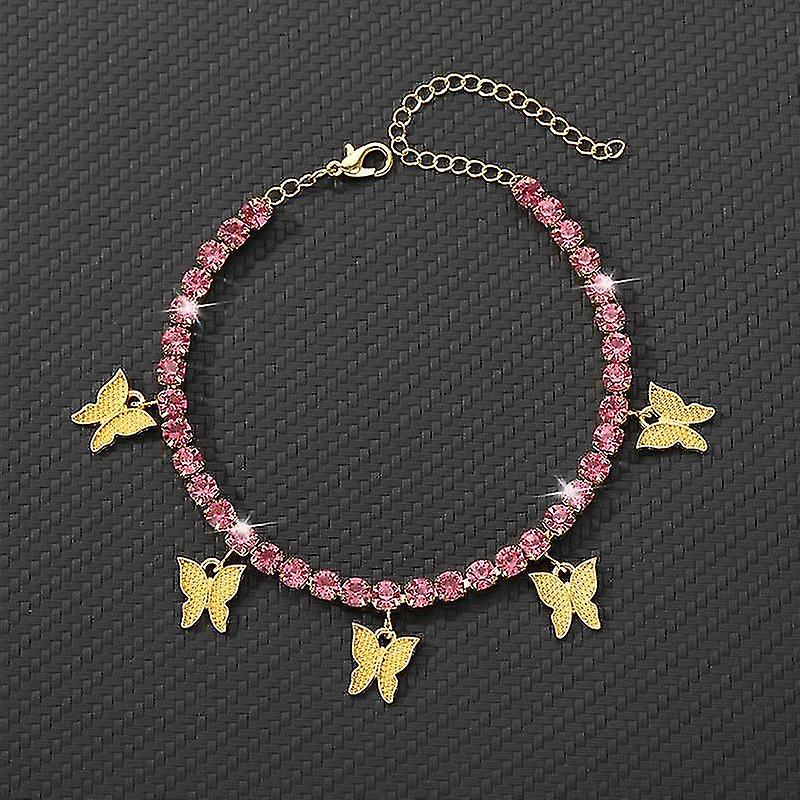 Crystal Butterfly Anklet Bracelet Foot