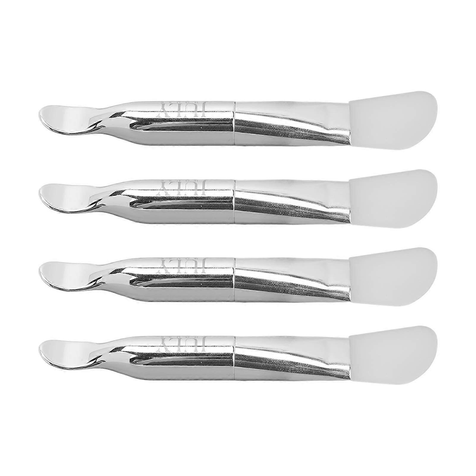 4pcs Face Mask Brushes Set Double Ended Silicone Aluminum Handle Cosmetic Beauty Tool