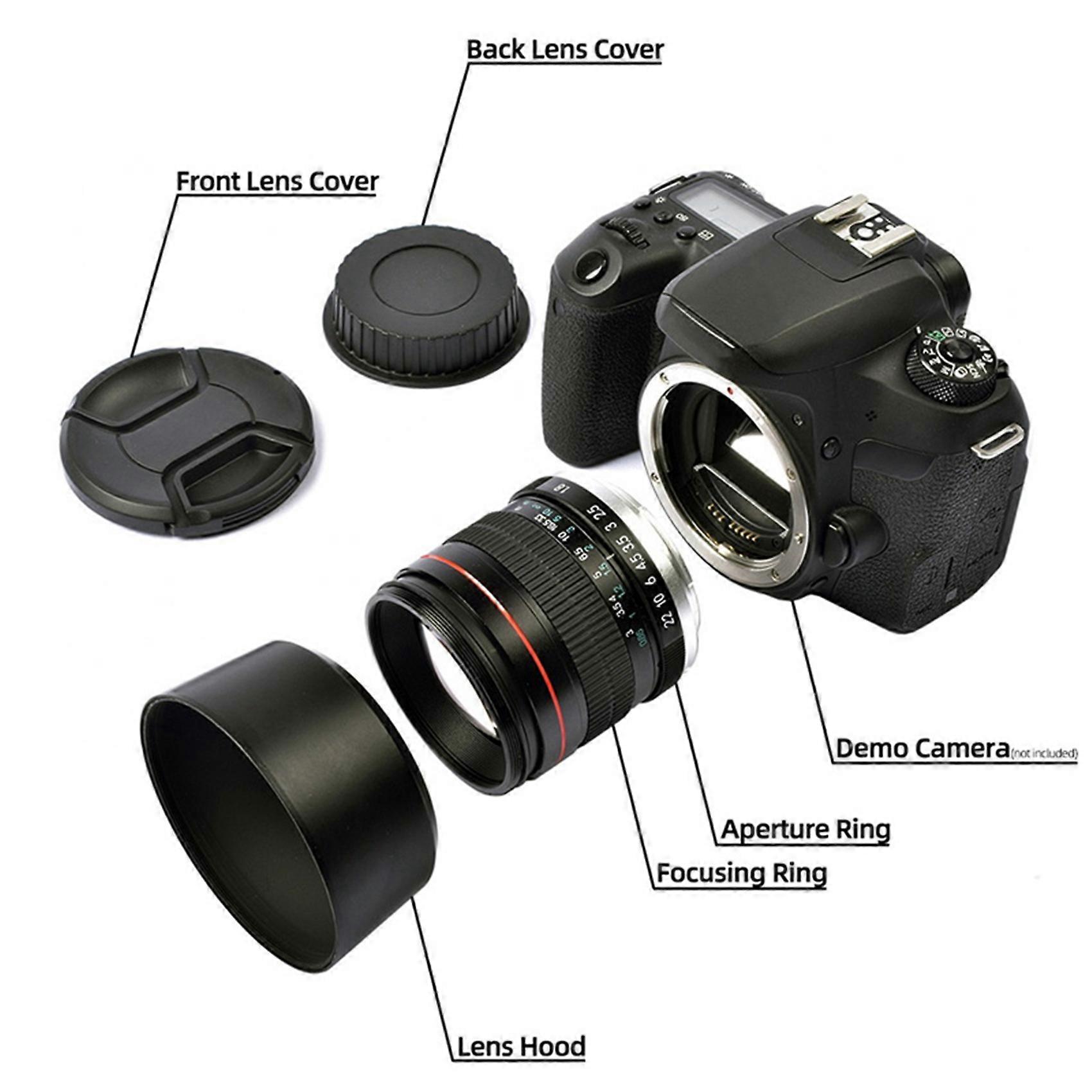85mm F1.8 Camera Lens for F1.8 Large Aperture Fixed Focus Portrait Macro Pure Manual Focus SLR Came