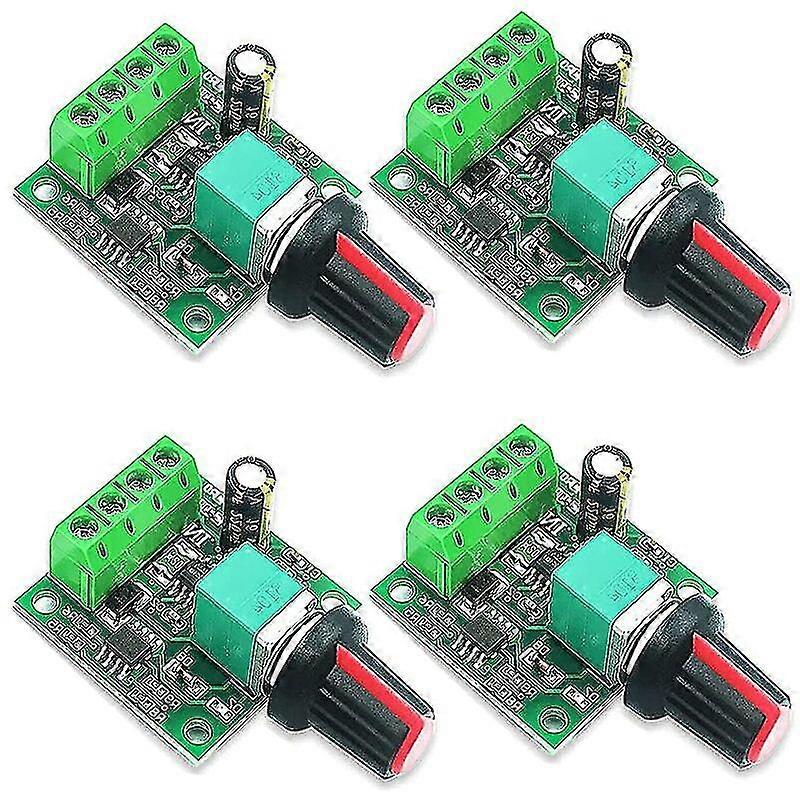 4 Pieces Pwm Speed Controller, 1.8v 3v 5v 6v 12v 2a 1803bk Dc Motor Speed Controller, Adjustable Drive Switch With Self Recovery Fuse