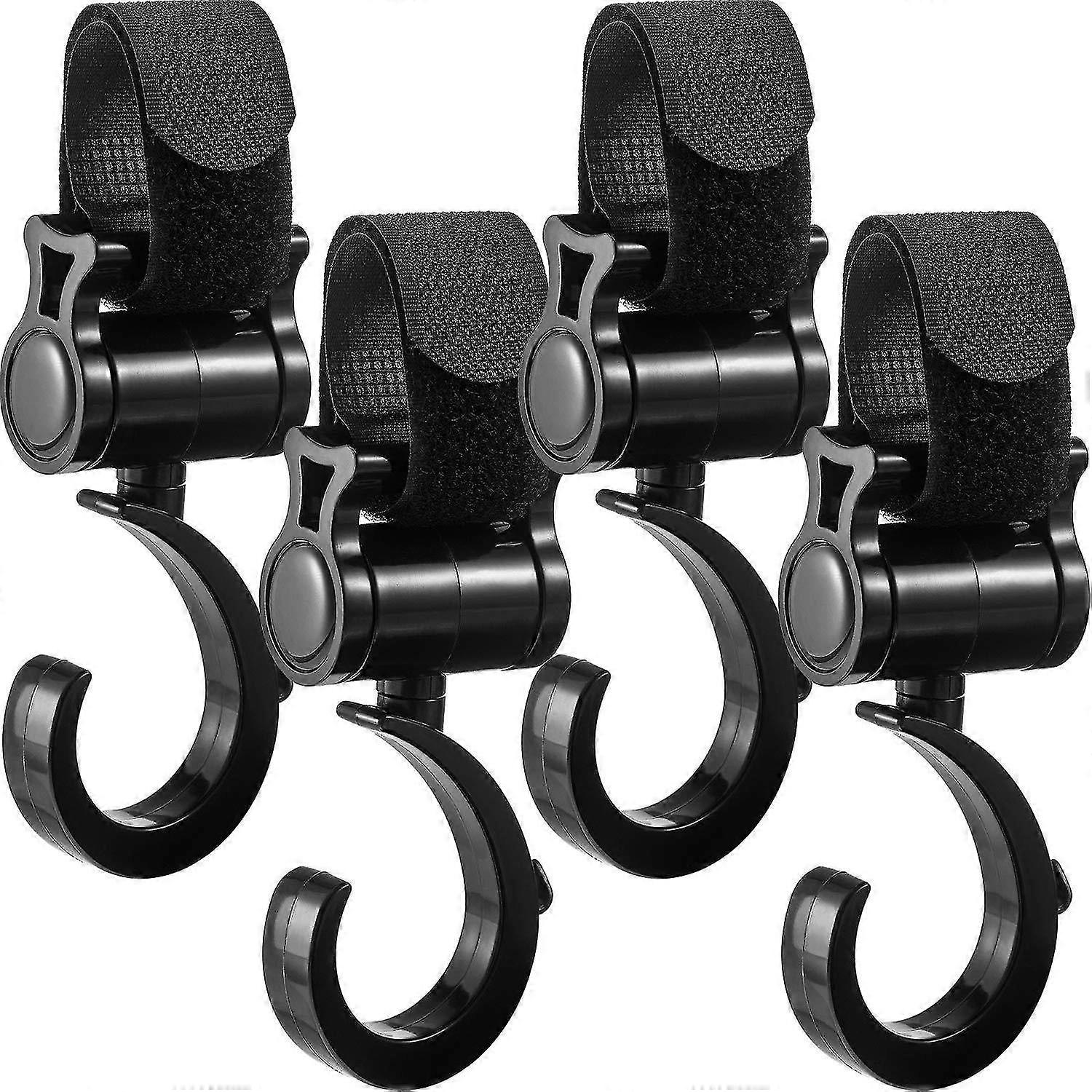 Baby Stroller Hooks for Toys, Stroller Hooks Universal Diaper Bag Hook for Stroller 360 Rotation La