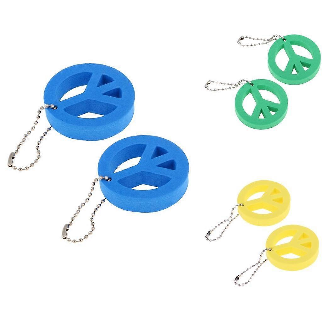 4x 2 Pieces Floating Keychain Keyring Key Holder Key Float for Water Sports Outdoor