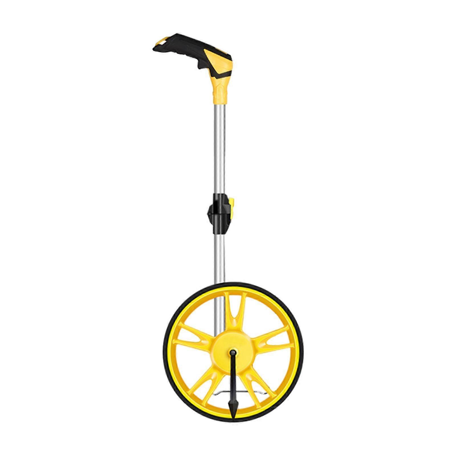 Distance Measuring Wheel Portable Foldable Handheld Rolling Measurement Tool Yellow
