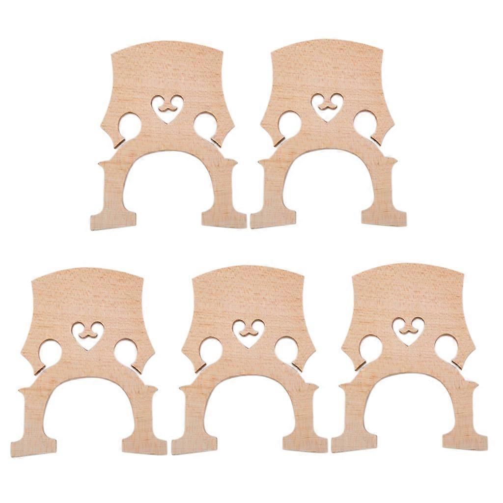 Durable 5 pièces 1/8 Cello Maple Bridge Pièces de rechange d’instruments de musique