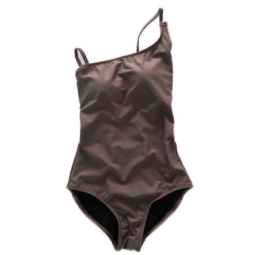 Femei One Piece costum de baie Un umăr burtă de control high fork cutout costum de baie