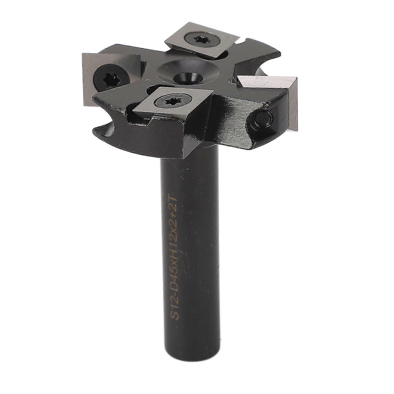 12mm Shank Spoilboard Surfacing Router Bit - 1 34in Cut Diameter - 4 Flute - Indexable Blade Insert