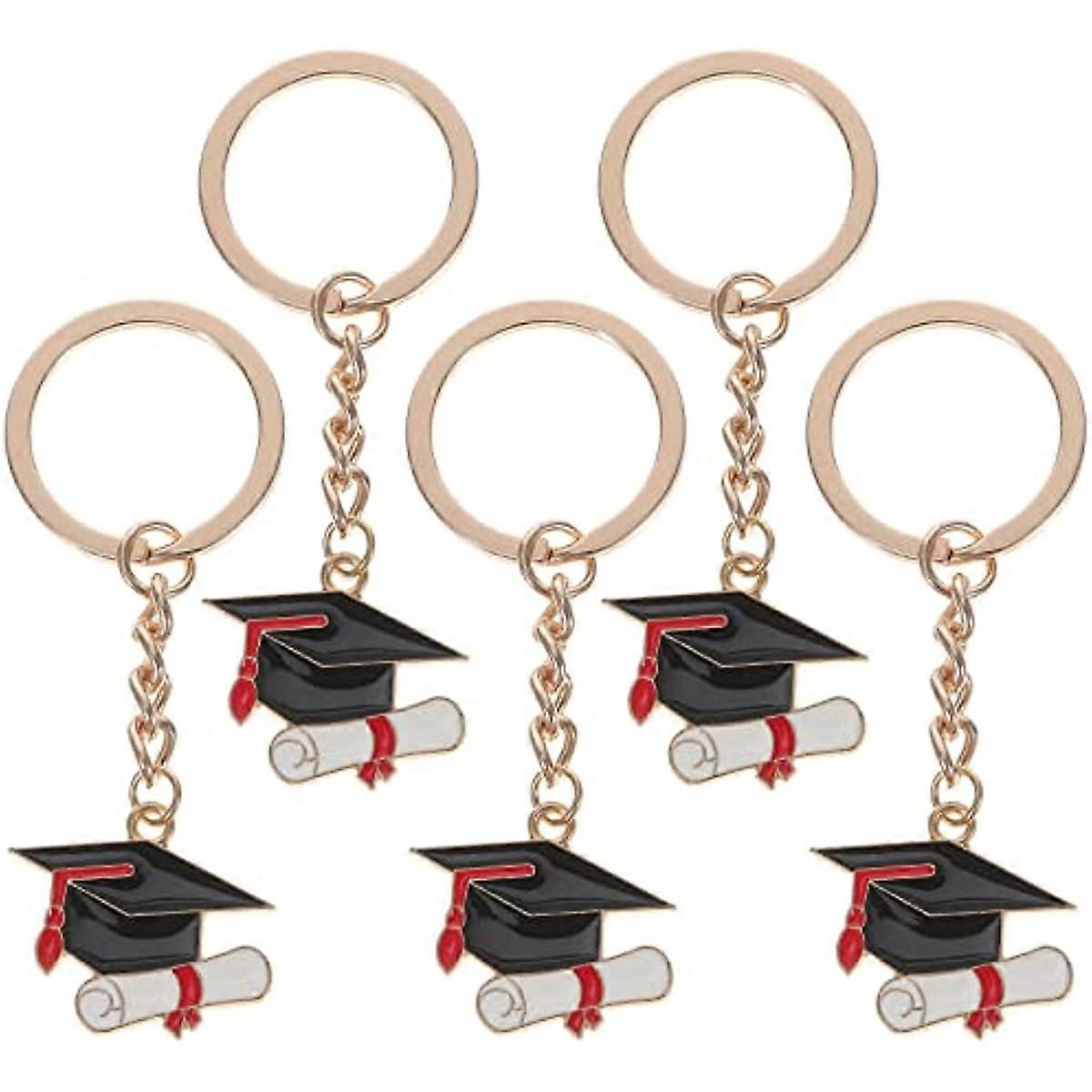 5Pcs 2023 Graduation Gifts Keychain for Her Him, Graduation Cap Keychain Gift Accessories Key Chains Grad Cap Charms Graduation Gifts